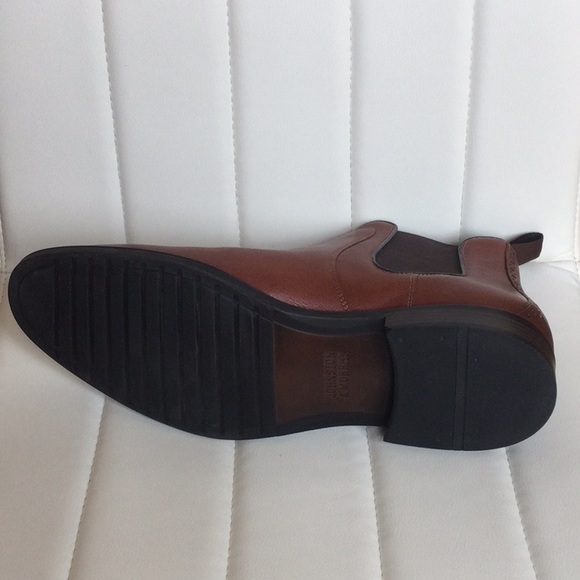 NWOB Mens Johnston & Murphy 13M Henrick Cognac Full Grain Chelsea Boot - Picture 10 of 12